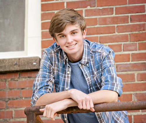Guys Senior Pictures on Rustic Stairs in Madison, AL